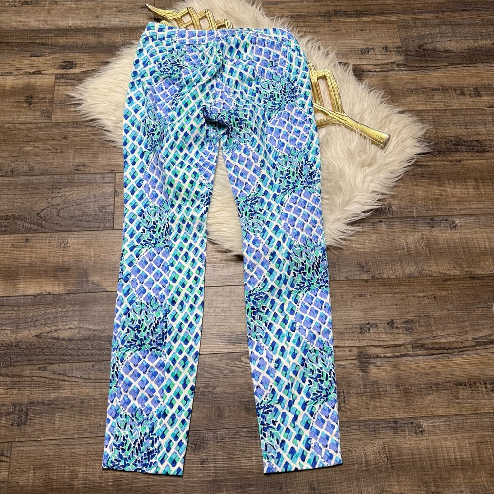 Lilly Pulitzer Kelly Skinny Blue Ankle Pant Resort White NWT - Picture 7 of 11